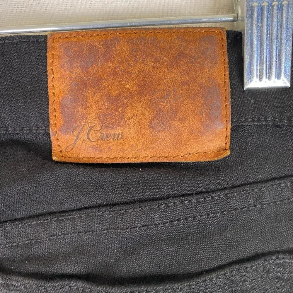 J Crew Jeans Women’s 27 Black Toothpick Skinny 5 Pocket Mid Rise B1281‎ Stretch